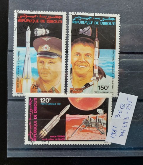 TS22 - Timbre serie Republica Djibouti - cosmos 1981 Mi293-295