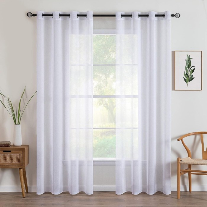 Set 2 Draperii, 140 x 200 cm, Alb - CN