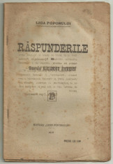 Generalul Alexandru Averescu / RASPUNDERILE (ww1), editie 1918 foto