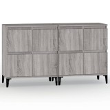 Dulapuri, 2 buc, sonoma gri, 60x35x70 cm, lemn prelucrat