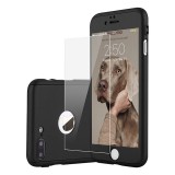 Cumpara ieftin Husa 360 Full Body Neagra pentru iPhone 7 Plus, Htphone - Protectie Completa: Socuri, Zgarieturi + Folie Ecran