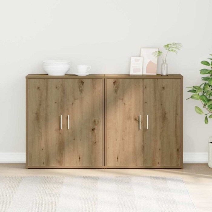 vidaXL Bufet 2 pcs stejar artizanal 60 x 31 x 70 cm Lemn compozit 3365551