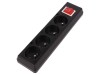 Conector Alimentare AC Mamă Splitter 2P PE 250V 16A Negru