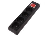 Conector Alimentare AC Mamă Splitter 2P PE 250V 16A Negru