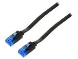Patch Cord U/UTP Cat 6a Negru 2m
