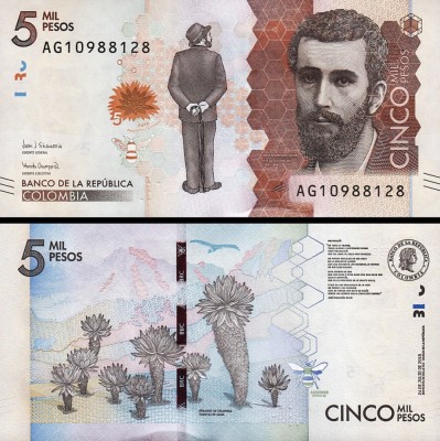 Columbia 2018 - 5000 pesos UNC foto