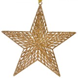 Ornament Brad Crăciun, Stea Aurie, 28 cm, Plastic, Oem