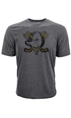 Anaheim Ducks tricou de bărbați grey Retro Tee - S foto