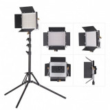 Cumpara ieftin Panou Bi-color 660 LED Video Kit + trepied + accesorii Andoer