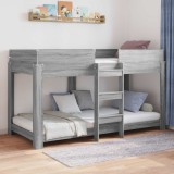 Cumpara ieftin Pat Etajat pentru Copii Gri Sonoma 90 x 190 cm Lemn prelucrat