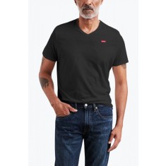 Tricou cu decolteu in v negru, S