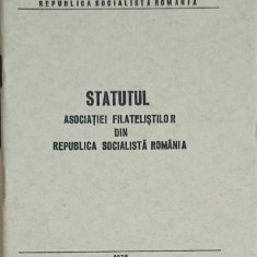STATUTUL ASOCIATIEI FILATERISTILOR DIN R.S. ROMANIA-ASOCIATIA FILATELISTILOR DIN ROMANIA