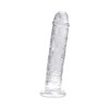 Dildo Transparent Realist Loving Joy 21cm, cu Ventuza, Vene Reliefate - Material TPE Premium