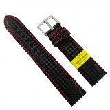 Curea de ceas Neagra din material textil si piele naturala Morellato - 18mm,
