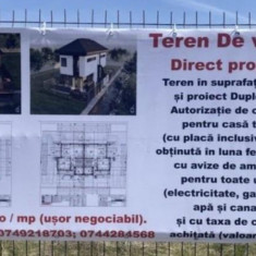 Teren + proiect duplex aprobat