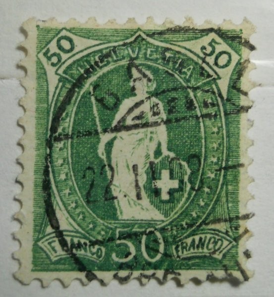 Switzerland 1899/1904 Helvetia, 50C, Mi.69D, used AM.119