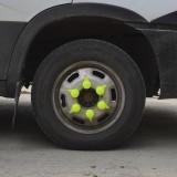 SET 10 BUCATI CAPAC PLASTIC PENTRU PREZON ROATA CU INDICATOR 33 MM NEON GALBEN 41 MM