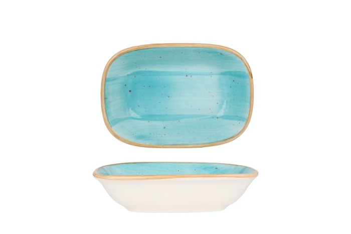 Bonna Placa de service - Aqua - Por&Aring;&pound;elan - 12x8.5 cm - set de 2