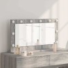 VidaXL Oglindă de toaletă Gri Sonoma Placă particulă, Sticlă