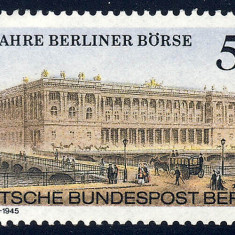 GERMANIA , BERLIN 1985 ANIVERSARE 300 DE ANI DE BURSA ,TIMBRU NESTAMPILAT