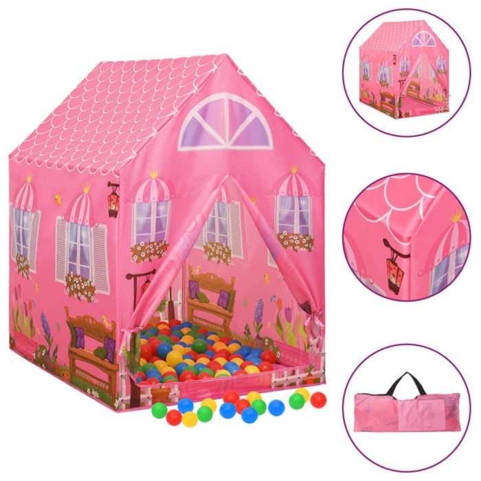 Gossi cort de joaca pentru copii, roz, 69x94x104 cm