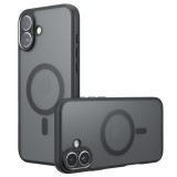 Husa iPhone 16 Asteroid GSM PureFrost MagSafe, negru frost