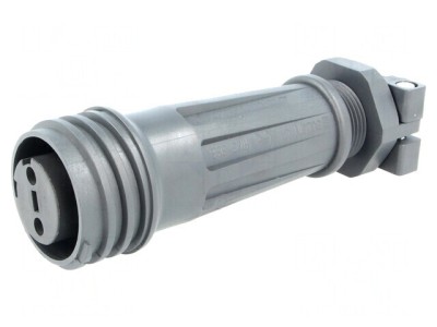 Conector Circular Mufă Mamă 2 PIN Filet Exterior Rotire foto