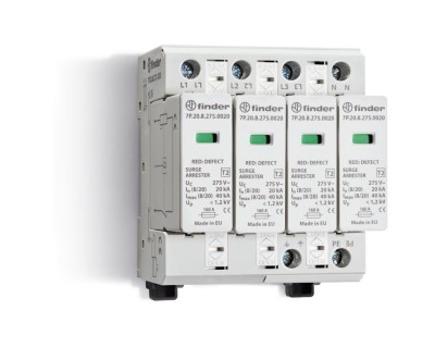 Descarcator T2, 4 varistoare, fara semnalizar Finder 7P2582750020 foto