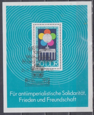 M2 JC 1 - Timbre foarte vechi - Germania Democrata - DDR - colita dantelata foto