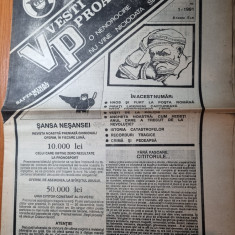 ziarul vesti proaste 1991 - anul 1,nr.1-prima aparitie a ziarului
