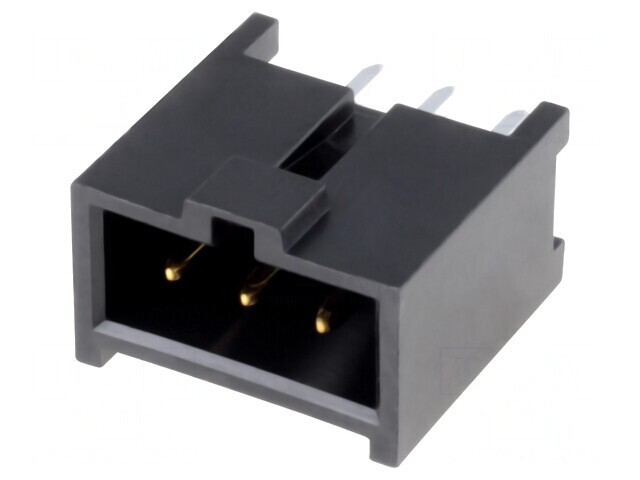 Soclu Dreptunghiular Tată C-Grid III 2,54mm 3 PIN THT Aurit