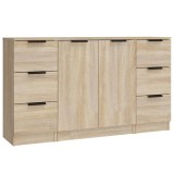 Servante, 3 piese, stejar sonoma, lemn prelucrat