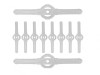 Set lame pentru trimmer, 10 elemente, Red Technic RTPKA0104-OS
