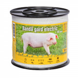 Bandă gard electric - 20&nbsp;mm - 200&nbsp;m - 90&nbsp;kg - 9&nbsp;&Omega;/m