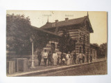 Carte postala-Odobesti(Vrancea):Gara,circulata 1924