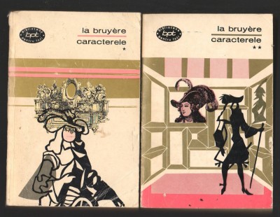 C8338 CARACTERELE DE JEAN DE LA BRUYERE, SAU VOL.1 SI 2, MORAVURILE ACESTUI VEAC foto