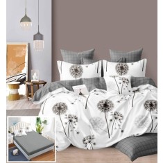 Lenjerie pat fara elastic 6 piese GreyTone SF235