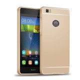 Cumpara ieftin Husa Bumper Aluminiu Metalic Huawei P8 Lite Gold Fullcover