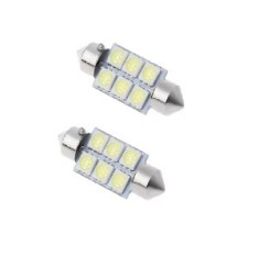 Set 2 Becuri Led C5w Silicon 6 SMD 42MM foto