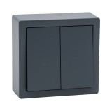 Comutator aplicat gri grafit Leto - LEZARD