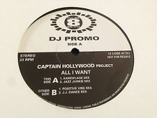Vinil Captain Hollywood Project &lrm;&ndash; All I Want 12&quot;, Promo, 33 ⅓ RPM (VG+)