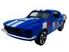 Macheta Auto Ford Mustang Albastru, Metal, 1:32, Lumini, Sunete, Deschide Usi, Pull-Back, Colectie, Jucarie Copii 3+