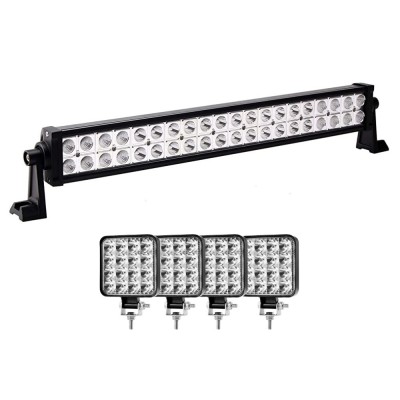 Pachet Lumini Off Road LED Bar 120w Si 4 proiectoare 48w foto