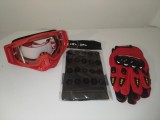 Cumpara ieftin Set accesorii moto -off road-atv-bicicleta-tricicleta:Ochelari,manusi si cagula, marimi;M,L.XL