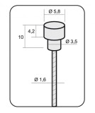 Cablu Frana Cursiera Alligator 1700mm x 1.5mm Slickcap Accesorii Bicicleta