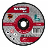 Disc abraziv pentru metal 100x6x16 mm Raider, pentru taiere si polizare