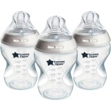 Biberon Tommee Tippee Natural Start, cu autosterilizare, 260 ml, PP, 0 luni +, 3 buc
