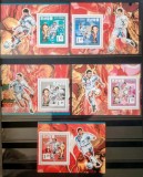 Coreea 1994 fotbal Cupa Mondială USA 94 blocuri x 5 . Nestampilat