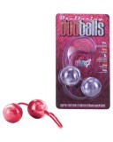 Bile Kegel Vaginale Seven Creations Marbilized Duo Balls Rosii PVC 3.2cm, Exercitii Muschi Intimi, Jucarii Erotice