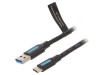 Cablu USB 3.0 A la C 1m negru PVC, Vention